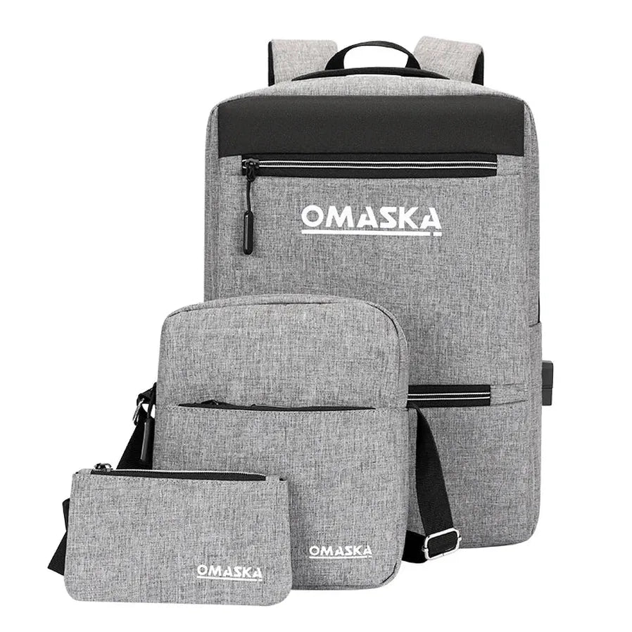 KTX-593299 Durable Waterproof Laptop Backpack with USB Charging Port and Large Capacity for Business and Travel