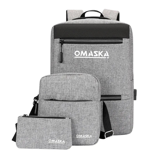 KTX-593299 Durable Waterproof Laptop Backpack with USB Charging Port and Large Capacity for Business and Travel