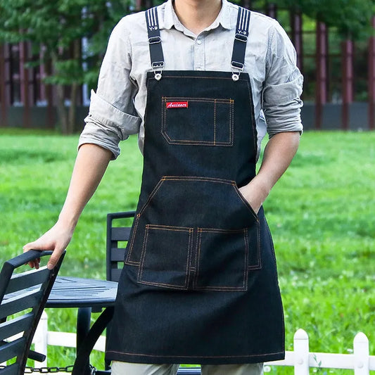 KTX-455123 Eco-Friendly Cowboy Apron for Men and Women - Versatile Work and Art Use