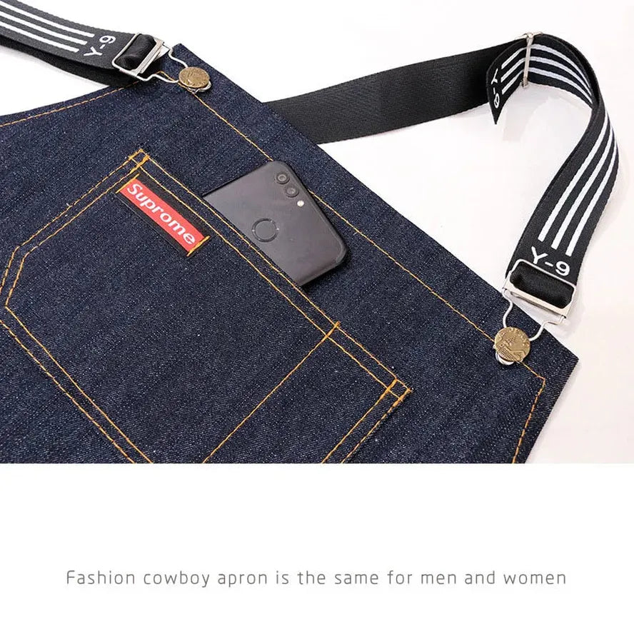 KTX-455123 Eco-Friendly Cowboy Apron for Men and Women - Versatile Work and Art Use