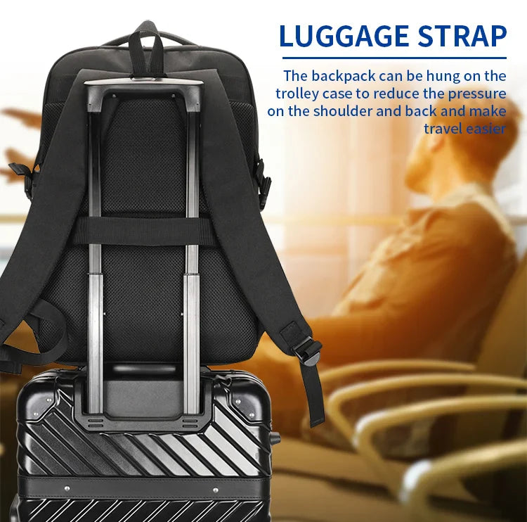 KTX-788755 Waterproof 17-Inch Oxford Laptop Backpack with USB Port for Women