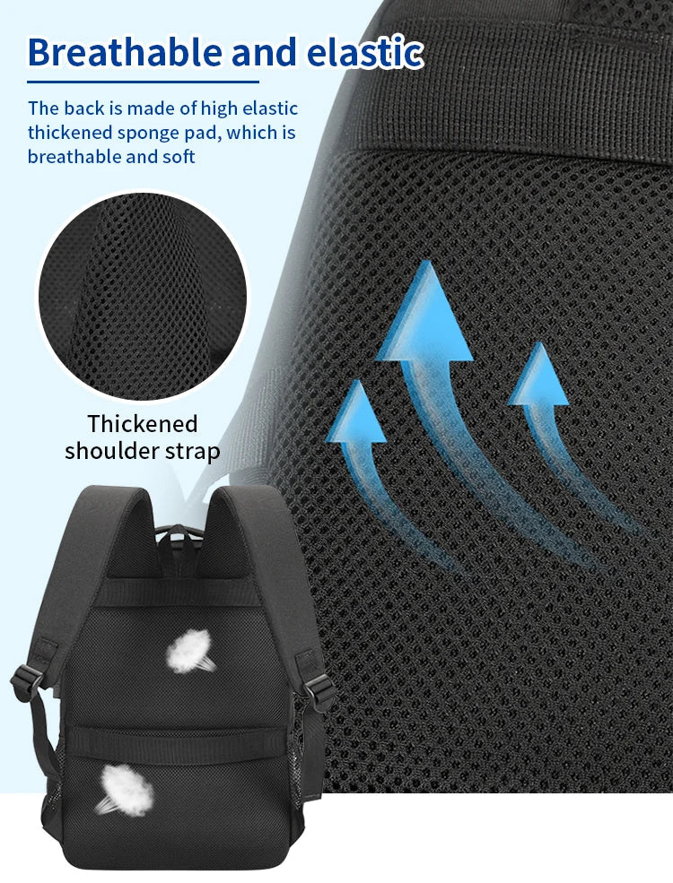 KTX-788755 Waterproof 17-Inch Oxford Laptop Backpack with USB Port for Women
