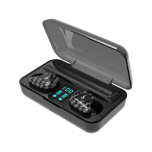 KTX-475539 Waterproof Bluetooth Headset with Battery Display and Voice Control - Stereo Sound, 10m Range, Dual and Single Ear Options
