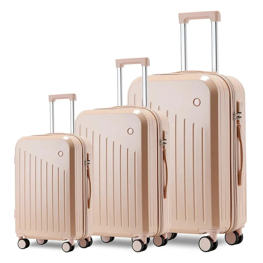 KTX-359635 3-in-1 Travel Luggage Set with USB Port and Anti-Lock Brake System - 24 Inch Suitcase Trolley