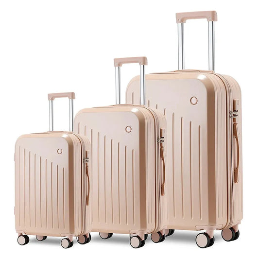 KTX-359635 3-in-1 Travel Luggage Set with USB Port and Anti-Lock Brake System - 24 Inch Suitcase Trolley