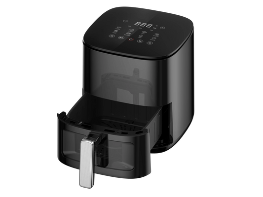 KTX-384531 Adjustable Thermostat Electric Air Fryer with Non-Stick Surface, 80-200℃ Temperature Control