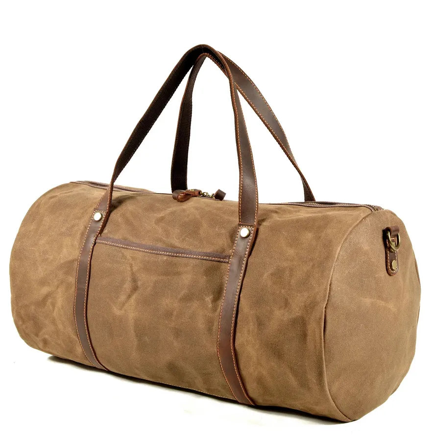 KTX-205523 Retro Handheld Large Capacity Waterproof Travel Gym Bag - Duffle Style with Zip Closure, Multiple Colours Available