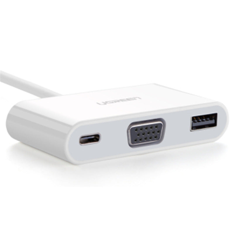 KTX-368531 Type-C to VGA USB Splitter Hub with Charging Support, Compatible with MacBook and Microsoft Lumia 950XL