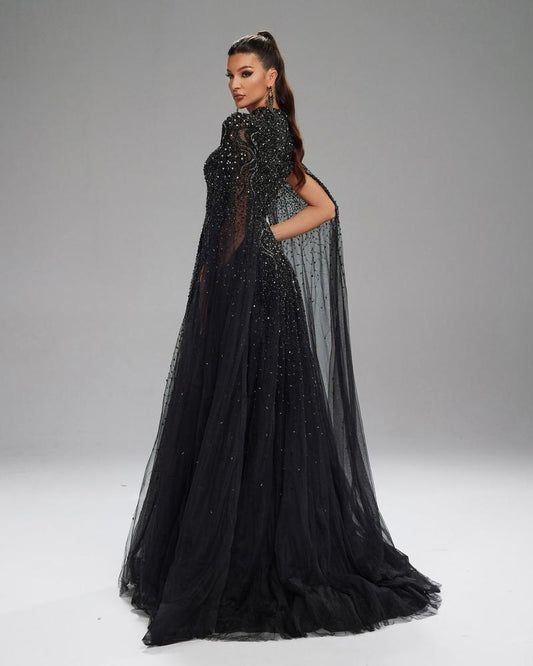 KTX-052371 Elegant Black Dress for Women - Style EZ25004