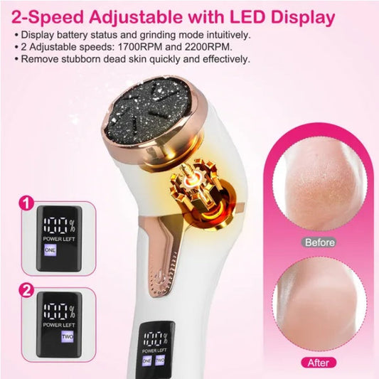 KTX-384531 17-Piece Electric Foot Callus Remover Set for Smooth and Soft Feet
