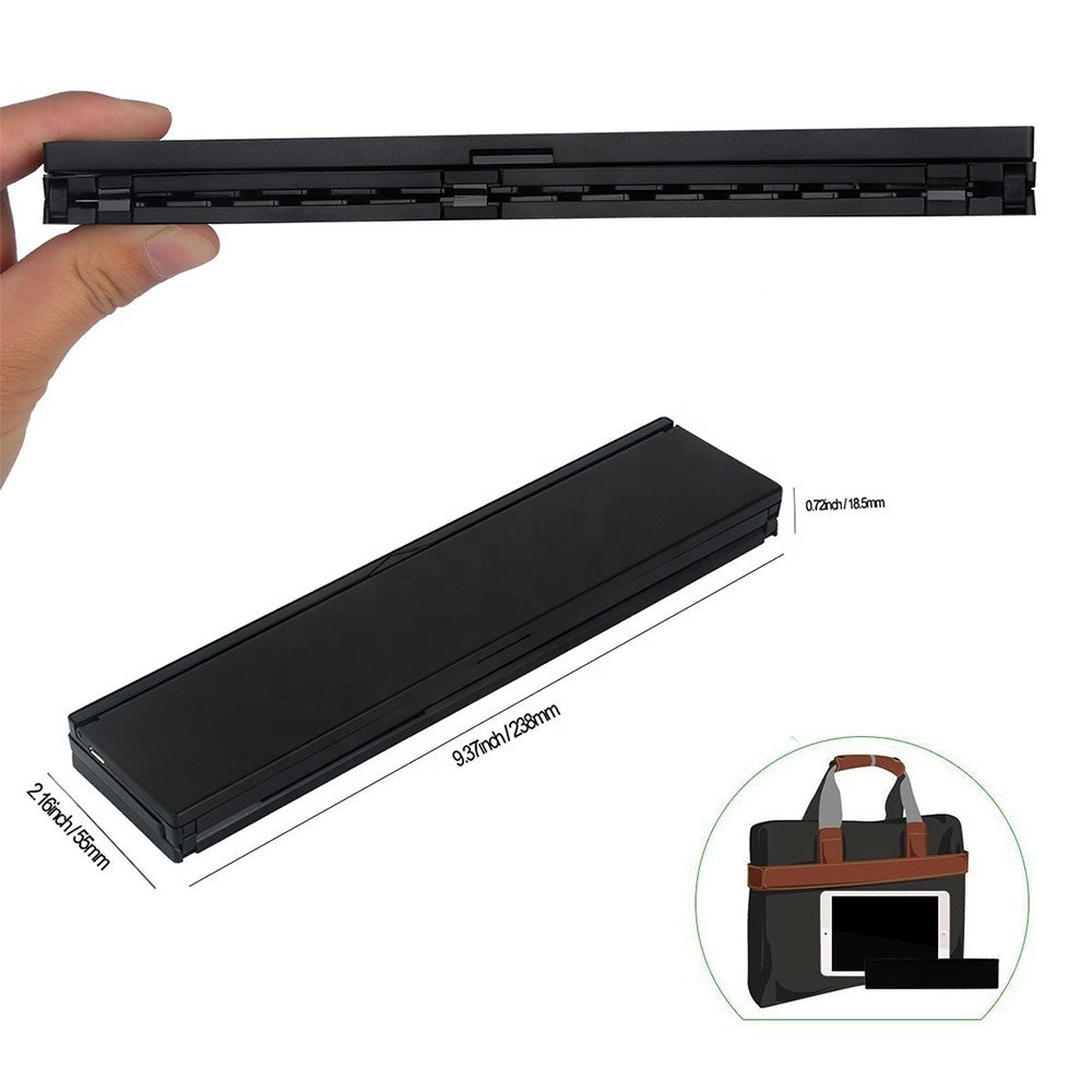 KTX-155411 Ultra-Thin Mini Folding Bluetooth Keyboard for Tablets and Smartphones - Waterproof, Multi-Function Design