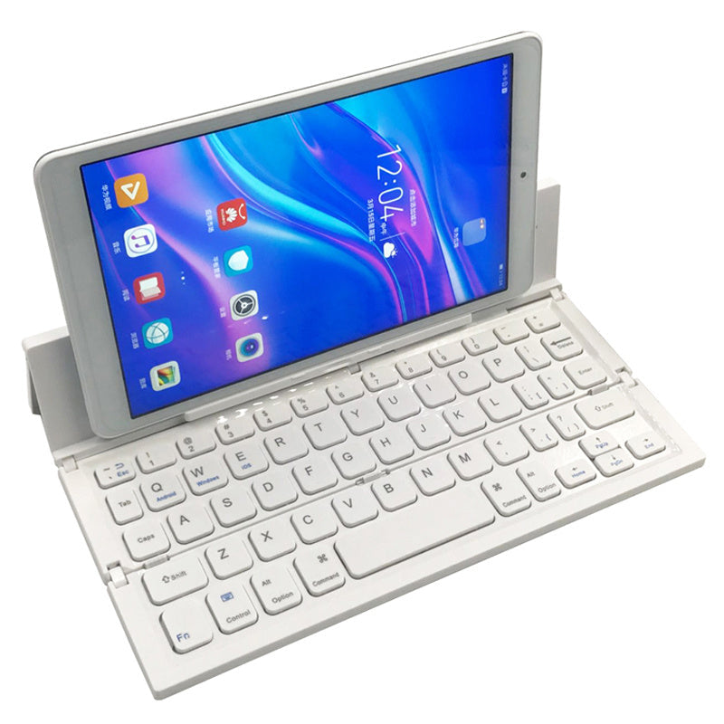 KTX-155411 Ultra-Thin Mini Folding Bluetooth Keyboard for Tablets and Smartphones - Waterproof, Multi-Function Design