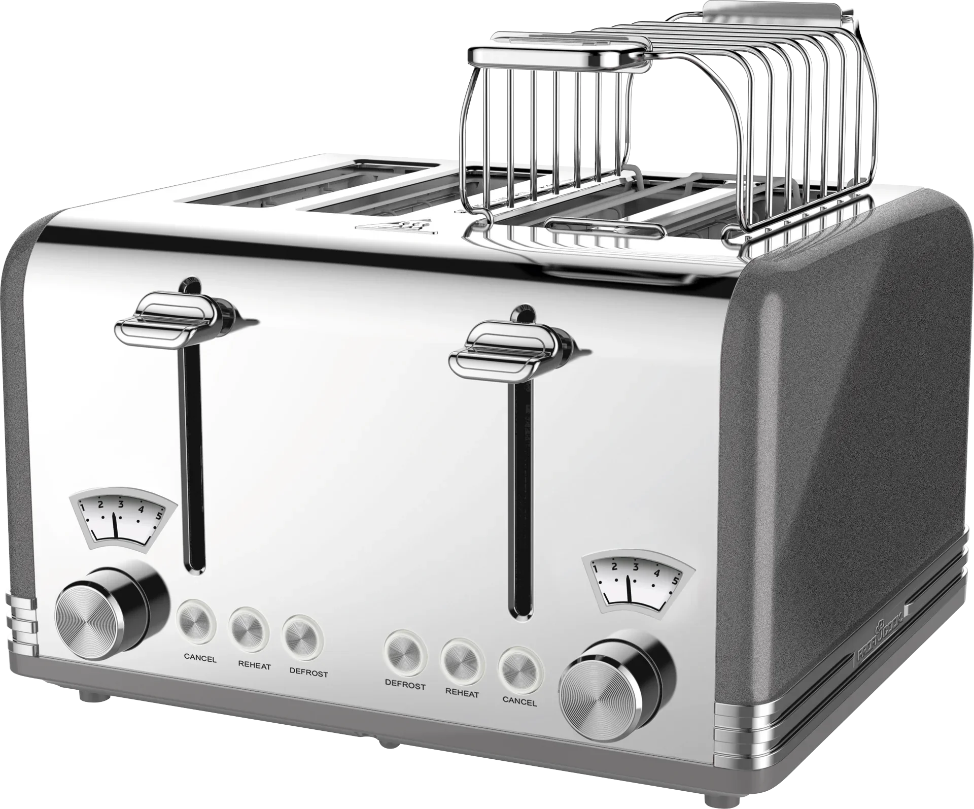 KTX-603027 4-Slice Automatic Pop-Up Toaster with Electroplated Design for Home Use