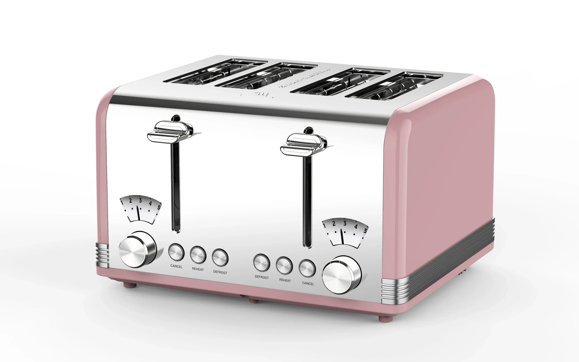 KTX-603027 4-Slice Automatic Pop-Up Toaster with Electroplated Design for Home Use