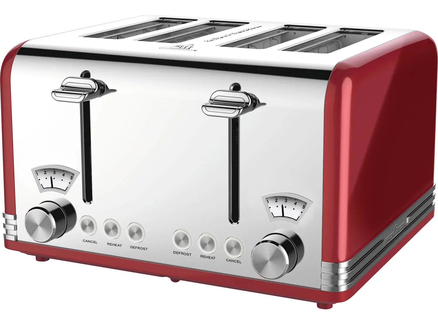 KTX-603027 4-Slice Automatic Pop-Up Toaster with Electroplated Design for Home Use