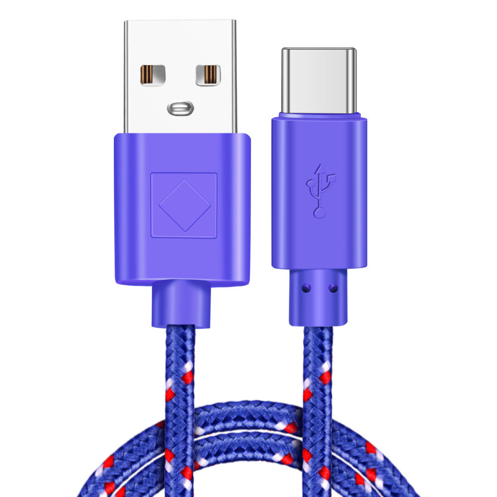 KTX-840467 Nylon Braided USB Type-C Data Cable for Fast Charging and Data Transfer