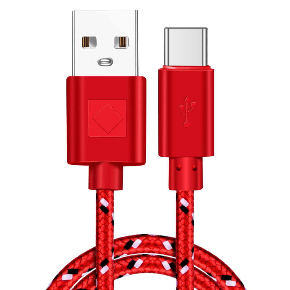KTX-840467 Nylon Braided USB Type-C Data Cable for Fast Charging and Data Transfer