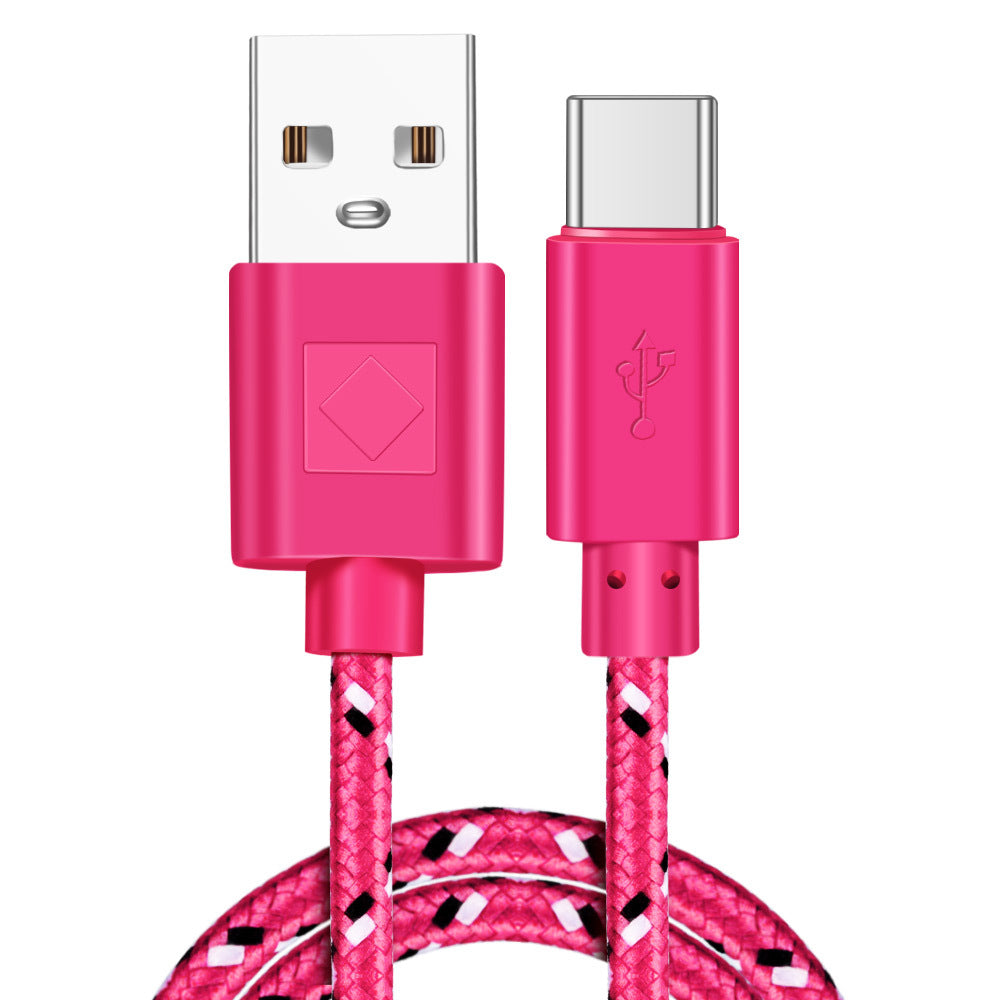 KTX-840467 Nylon Braided USB Type-C Data Cable for Fast Charging and Data Transfer