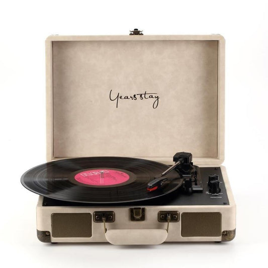 KTX-098579 Bluetooth Leather Case Phonograph Turntable for Vinyl and Film Records in Multiple Colors