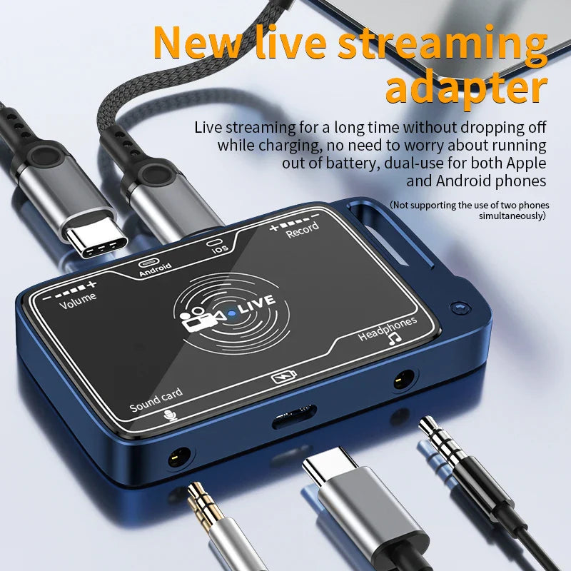 KTX-457299 3D Stereo Live Streaming Converter for iPhone and Android with Charging Capability