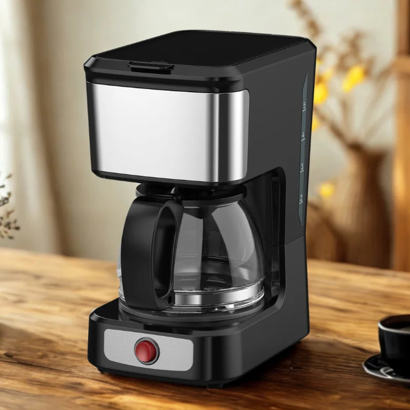 KTX-050259 Stainless Steel 5-Cup Drip Coffee Maker with Clear Water Level Indicator