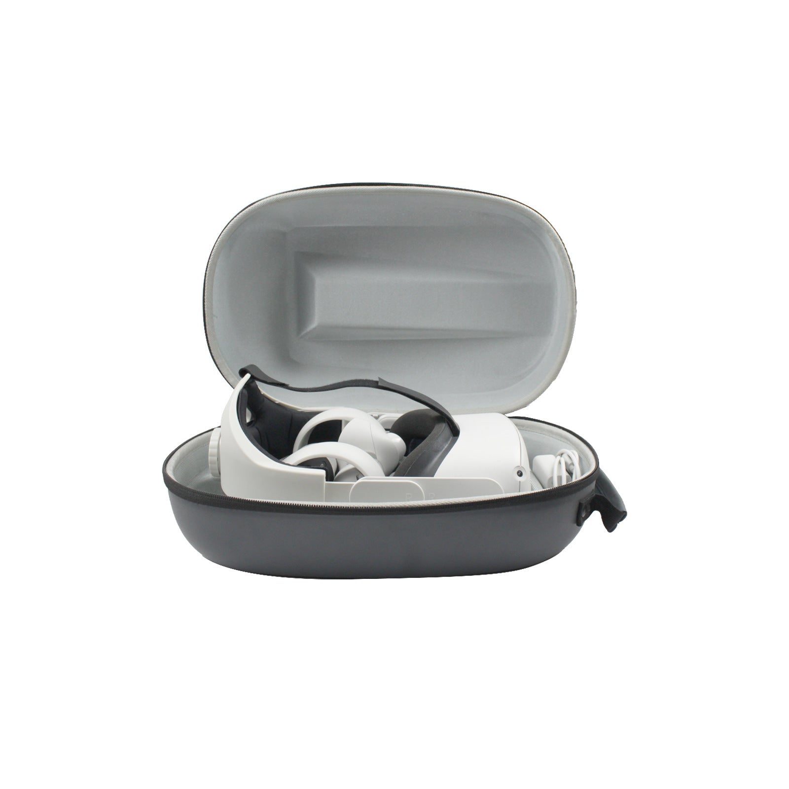 KTX-999827 Oculus Quest 2 VR Glasses Storage Bag with Headband and Zipper Closure, Space Gray