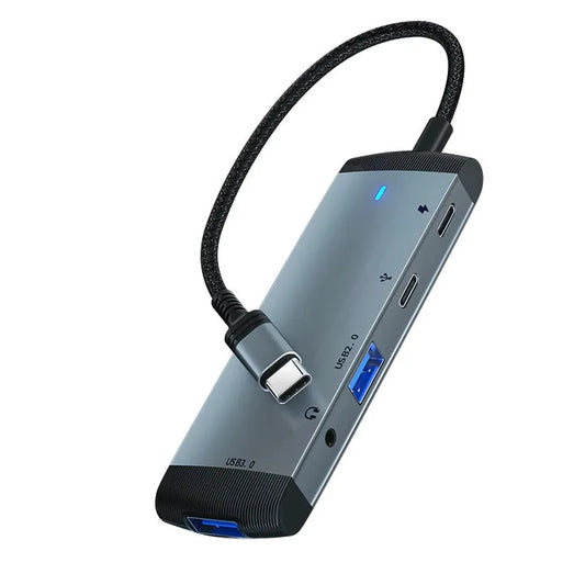 KTX-444947 5-in-1 USB-C Docking Station Hub with PD60W Fast Charging for Laptops and Phones
