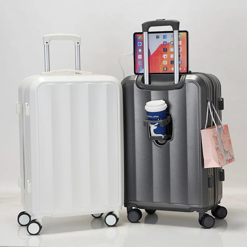 KTX-654547 Set of 4 Durable Lightweight Hard Shell Travel Suitcases with Wheels
