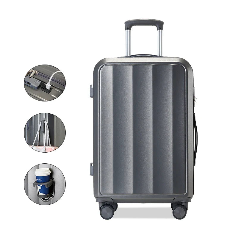 KTX-654547 Set of 4 Durable Lightweight Hard Shell Travel Suitcases with Wheels