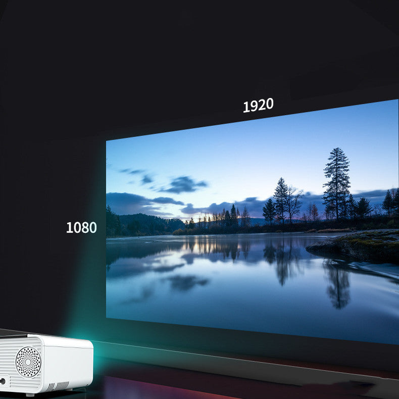 KTX-621075 Wireless HD Home Projector with Remote Control and High Brightness Lens, 1080P Resolution, Compact Design
