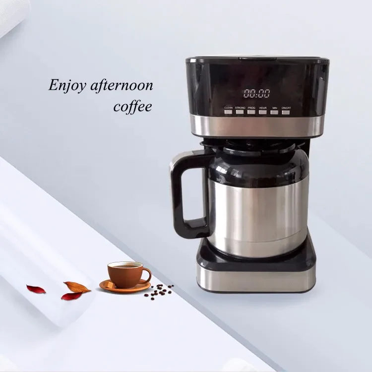 KTX-540627 Digital Stainless Steel Filter Drip Coffee Maker with LCD Display