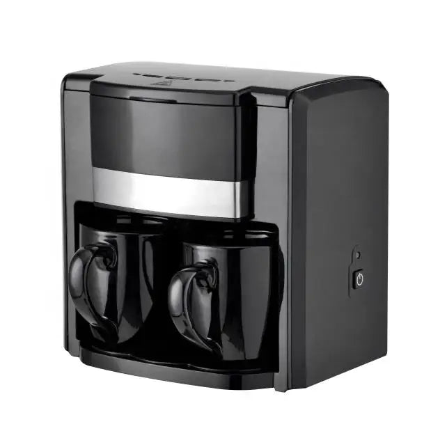 KTX-801619 Electric Drip Coffee Maker for Home Use - Portable Espresso Machine with Two Cups