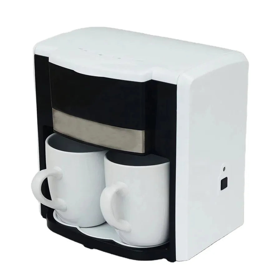 KTX-801619 Electric Drip Coffee Maker for Home Use - Portable Espresso Machine with Two Cups