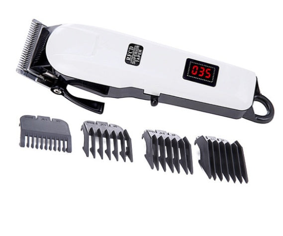 KTX-173267 Electric Hair Clipper with Stainless Steel Cutter Head, LCD Display, Low Noise, USB Rechargeable, Includes Combs and Accessories