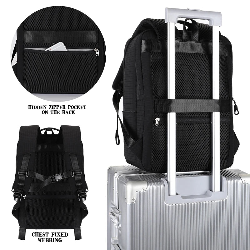 KTX-737875 Custom Logo Men’s and Women’s 17-Inch Business Backpack for Students and Professionals