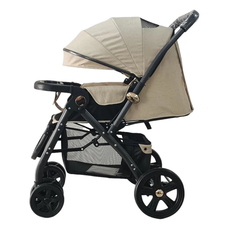 KTX-779667 Luxury Bidirectional Portable navy Blue Baby Pram Stroller for Newborn Travel