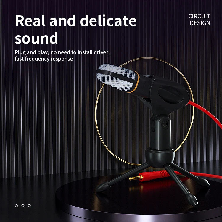 KTX-047123 Professional Wired Desktop Recording Microphone for Gaming and Live Shows