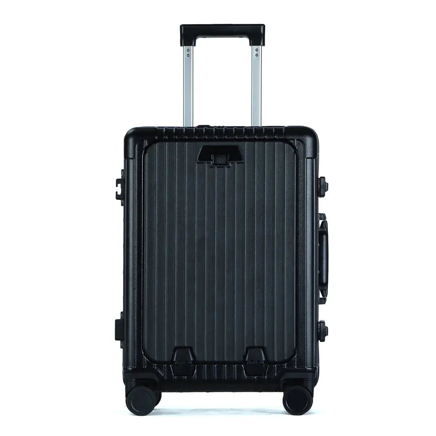 KTX-092883 Lightweight Aluminium Frame Carry-On Suitcase with Front Pocket for Travel