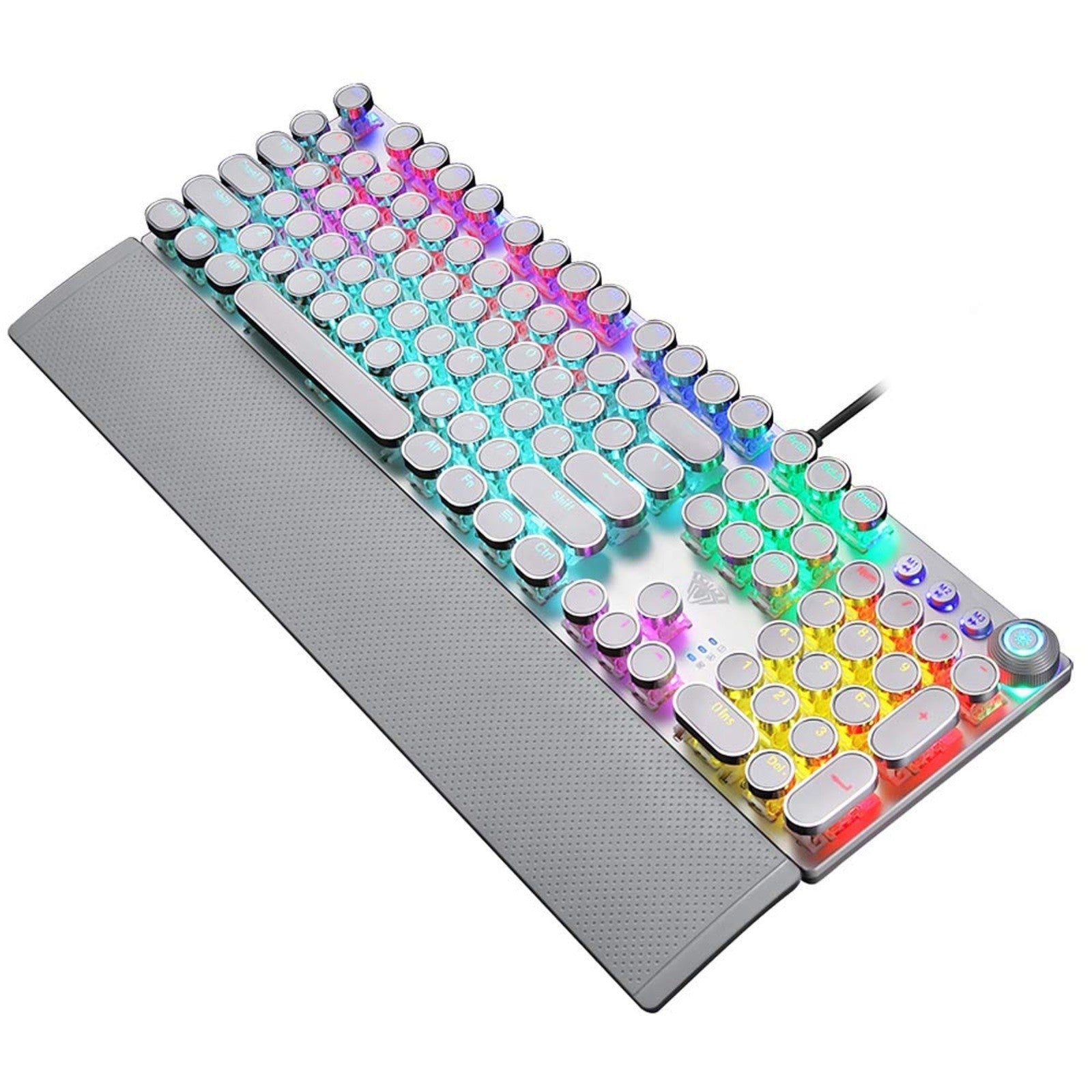 KTX-400595 Wired Gaming Keyboard with 108 Keys and Comfortable Hand Rest