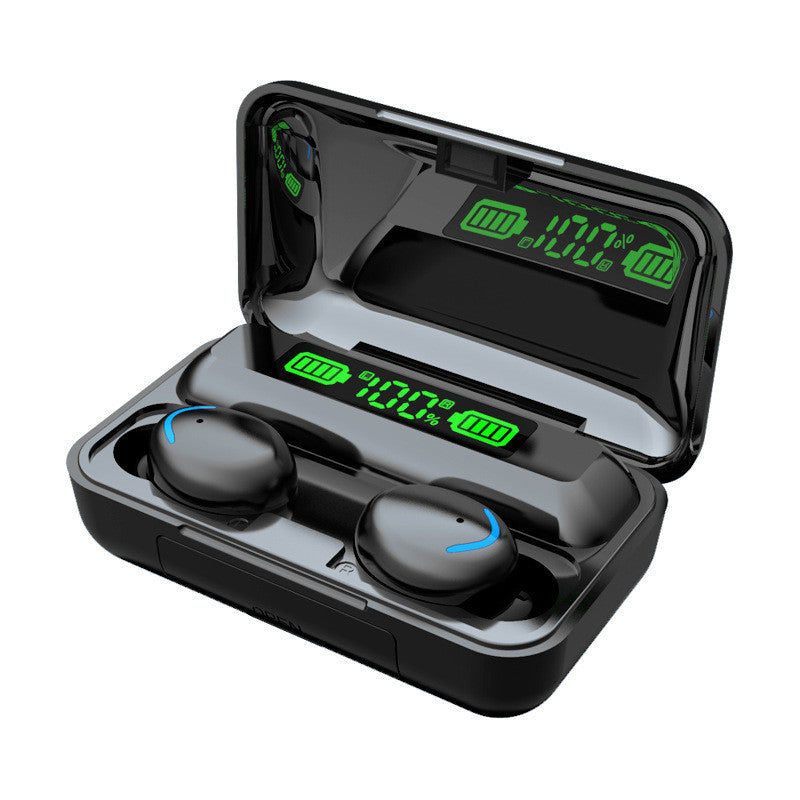 KTX-539923 F9 Smiley Mini TWS Bluetooth Headset with Stereo Sound, Voice Control, and Battery Display