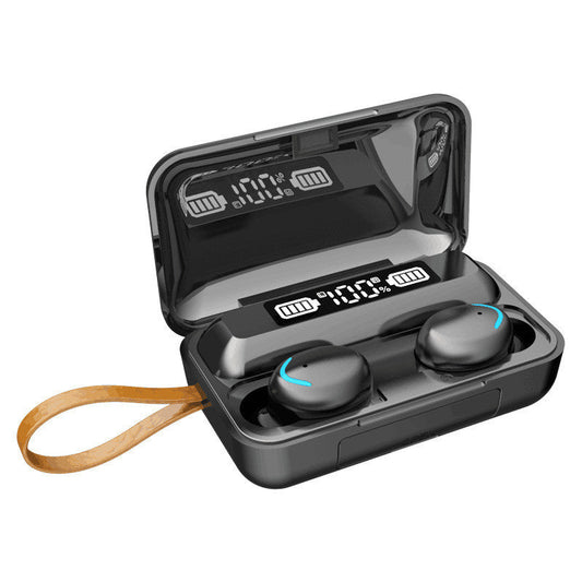 KTX-539923 F9 Smiley Mini TWS Bluetooth Headset with Stereo Sound, Voice Control, and Battery Display