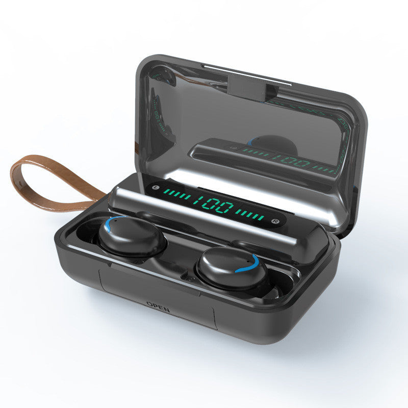 KTX-539923 F9 Smiley Mini TWS Bluetooth Headset with Stereo Sound, Voice Control, and Battery Display