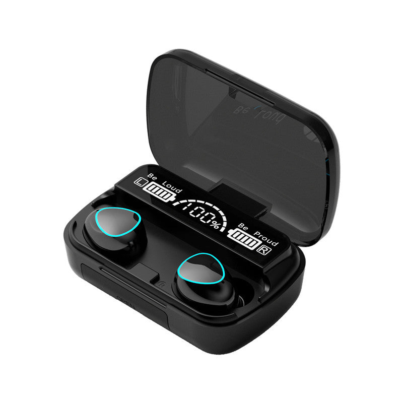 KTX-539923 F9 Smiley Mini TWS Bluetooth Headset with Stereo Sound, Voice Control, and Battery Display