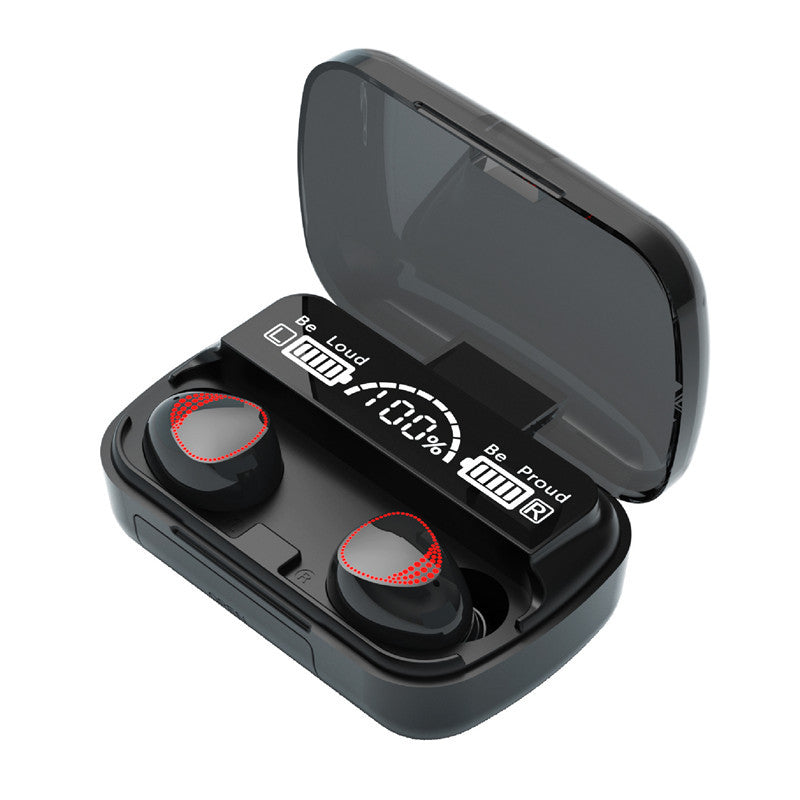 KTX-539923 F9 Smiley Mini TWS Bluetooth Headset with Stereo Sound, Voice Control, and Battery Display