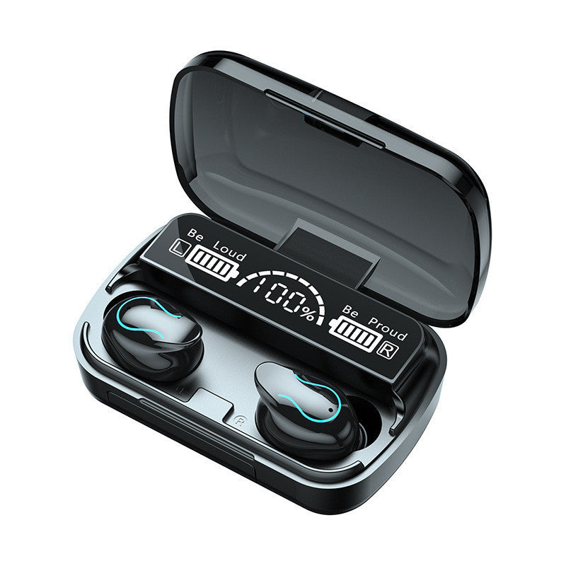 KTX-539923 F9 Smiley Mini TWS Bluetooth Headset with Stereo Sound, Voice Control, and Battery Display