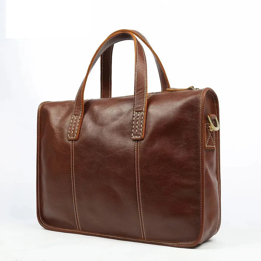 JMT-534986 Men's Retro Leather Messenger Bag for Casual and Business Use