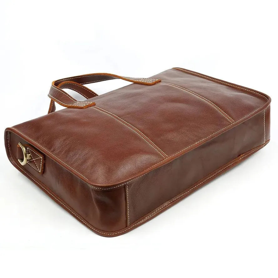 KTX-564819 Men's Retro Leather Messenger Bag for Casual and Business Use
