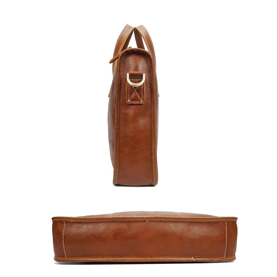 KTX-564819 Men's Retro Leather Messenger Bag for Casual and Business Use