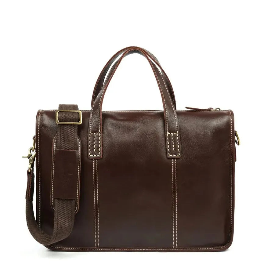 JMT-534986 Men's Retro Leather Messenger Bag for Casual and Business Use