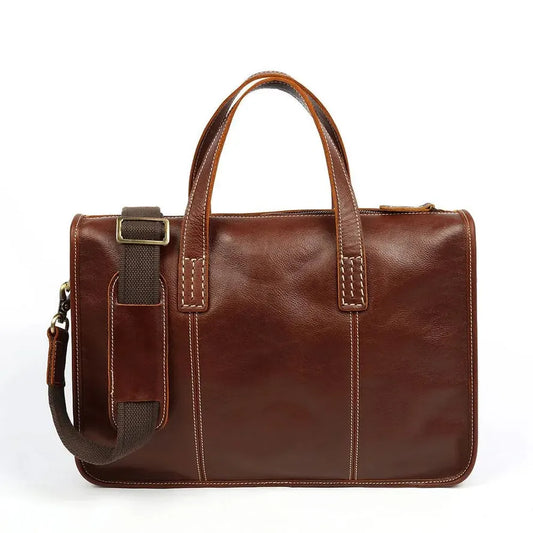KTX-564819 Men's Retro Leather Messenger Bag for Casual and Business Use
